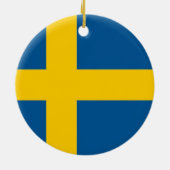 Ornament met vlag van Zweden (Achterkant)