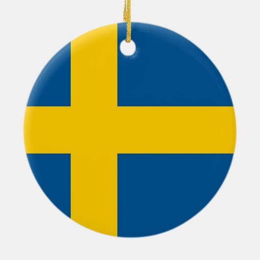 Ornament met vlag van Zweden (Achterkant)