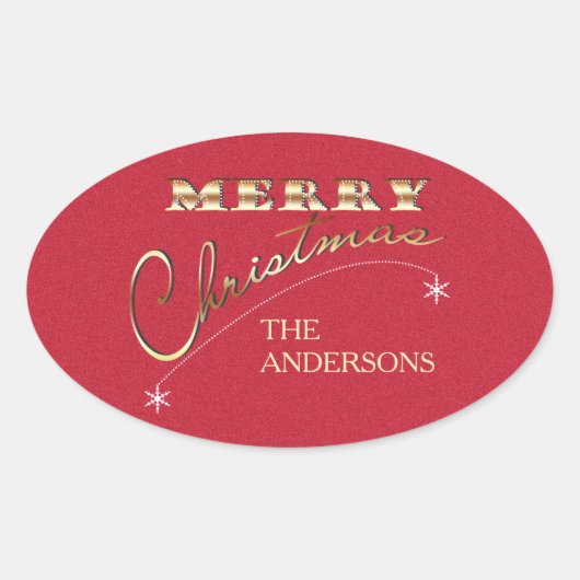  Ornament met vrolijk kerstfeest - Sticker (Voorkant)