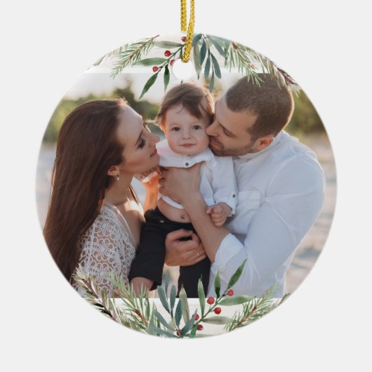 Ornament met winterkerst (Voorkant)