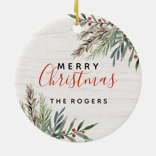 Ornament met winterkerst (Achterkant)