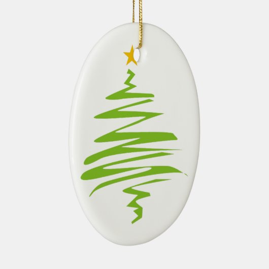 Ornament met witte kerstbomen (Rechts)