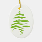 Ornament met witte kerstbomen (Achterkant)