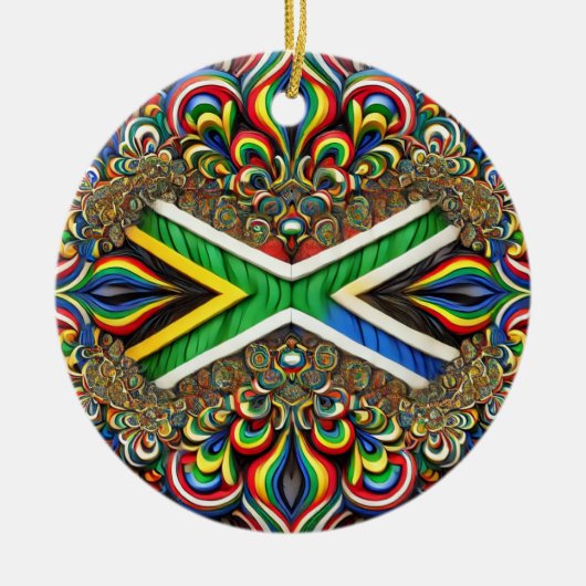 Ornament met Zuid-Afrikaanse kleuren Design (Voorkant)