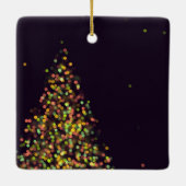 Ornament met zwarte en gouden kerstbomen (Achterkant)