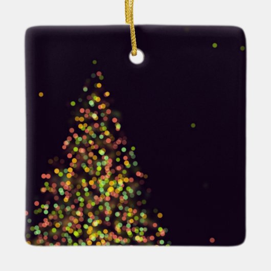 Ornament met zwarte en gouden kerstbomen (Voorkant)