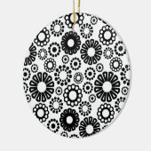 Ornament met zwarte en witte florale oplossing (Links)