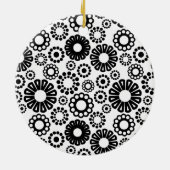Ornament met zwarte en witte florale oplossing (Achterkant)