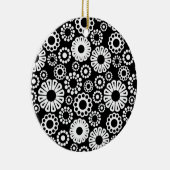 Ornament met zwarte en witte florale oplossing (Rechts)