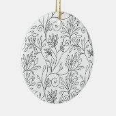Ornament met zwarte en witte florale oplossing (Rechts)