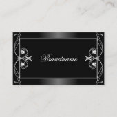  Ornament met zwarte en witte mousserende diamant Visitekaartje (Voorkant)