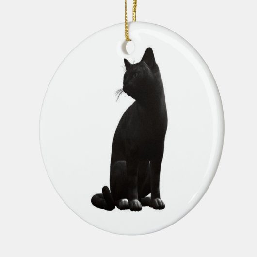 Ornament met zwarte kat (Links)