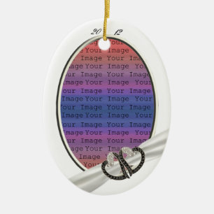 Ornament met zwarte & witte diamant