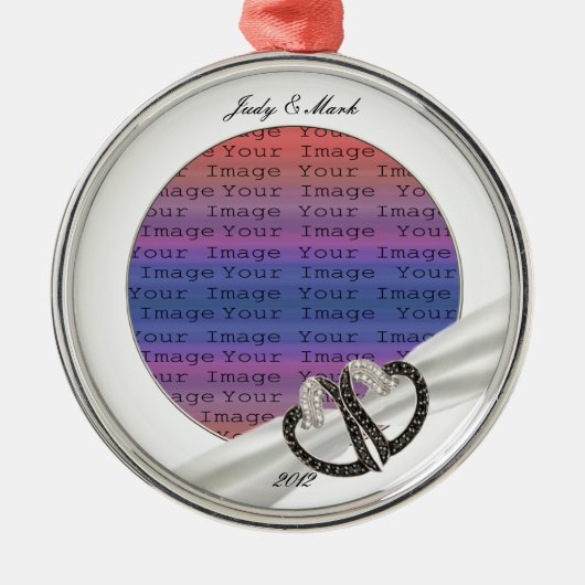 Ornament met zwarte & witte diamant (Voorkant)