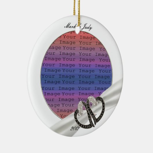 Ornament met zwarte & witte diamant (Rechts)