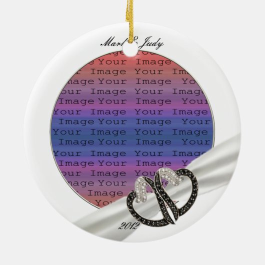 Ornament met zwarte & witte diamant (Achterkant)