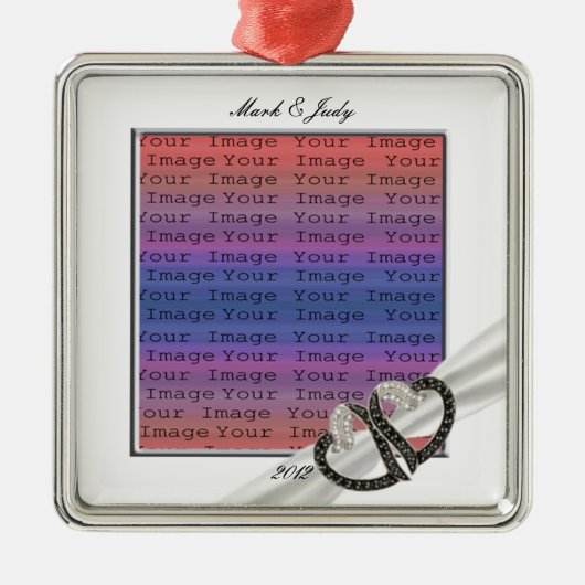 Ornament met zwarte & witte diamant (Voorkant)