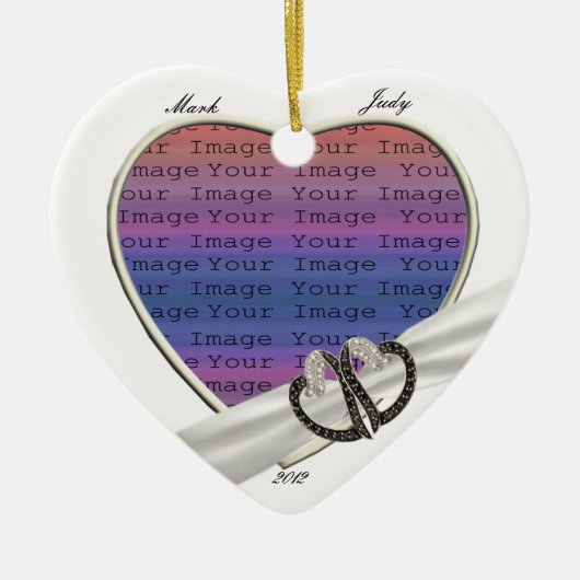 Ornament met zwarte & witte diamant (Voorkant)