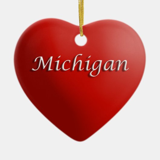 Ornament Michigan Red Heart Keepomwille (Voorkant)