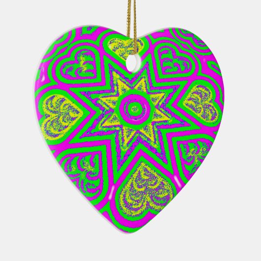 Ornament Mint Heart & Stars (Rechts)
