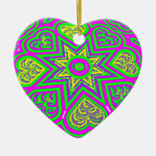 Ornament Mint Heart & Stars (Voorkant)