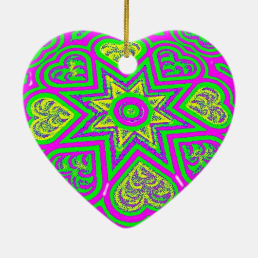 Ornament Mint Heart & Stars (Achterkant)