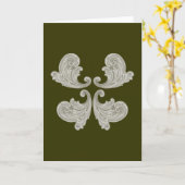 Ornament Mittelalter middeleeuws Kaart (Gele Bloem)