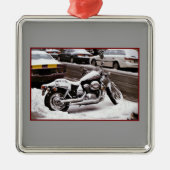 ornament "Motorrijwiel in de winter" (Voorkant)
