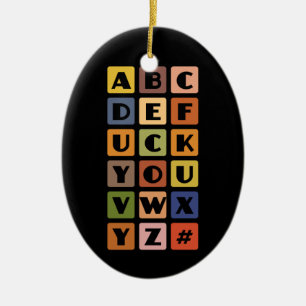 Ornament Naughty Alphabets