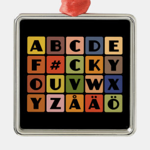 Ornament Naughty Alphabets