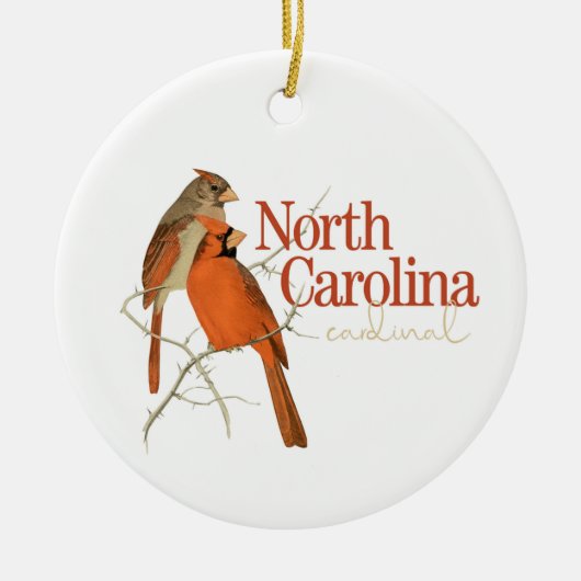  Ornament North Carolina met kardinaal (Voorkant)