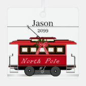Ornament North Pole Trolley Square (Voorkant)