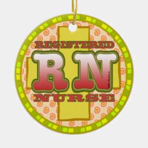 ORNAMENT Nurse Cross Letters