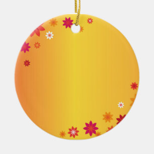 Ornament Oranje bloemen