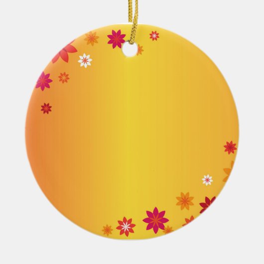 Ornament Oranje bloemen (Voorkant)