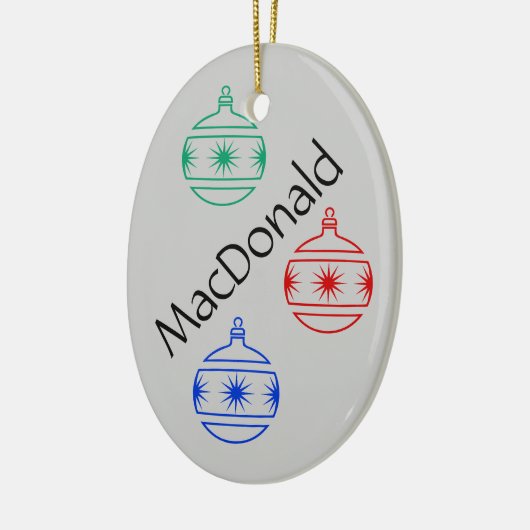 Ornament - ovaal - kerstdecoratie (Links)