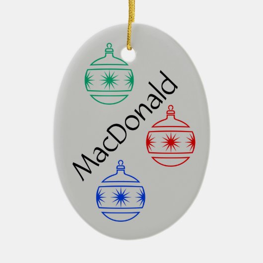 Ornament - ovaal - kerstdecoratie (Voorkant)