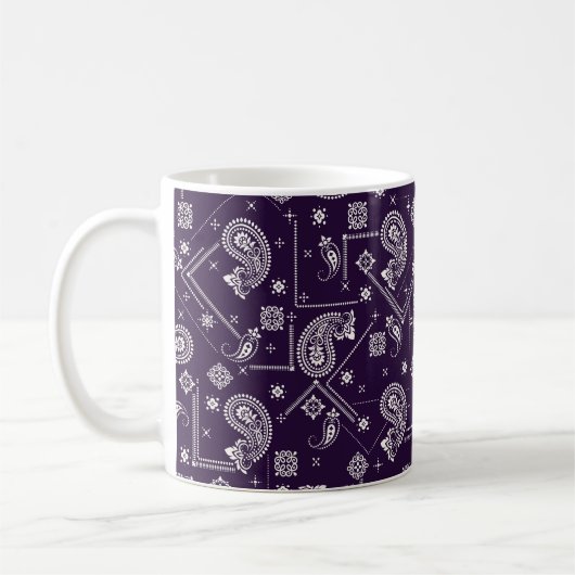Ornament Paisley Bandana Print Pattern Koffiemok (Links)
