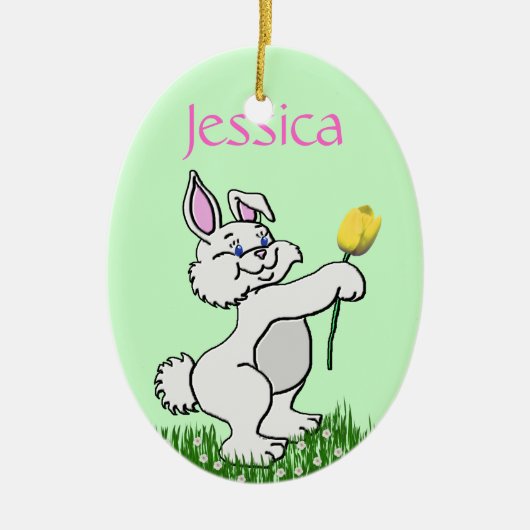 Ornament - Pasen - Bunny & Tulip (R/F) (Voorkant)
