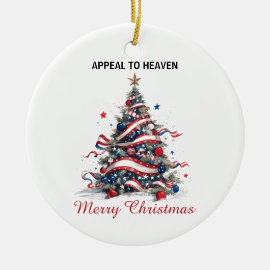 Ornament -Patriotic Xmas Tree ATH1 with origin ed (Voorkant)