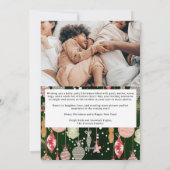 Ornament Patroon Kerst familie 5 foto's Feestdagenkaart (Achterkant)