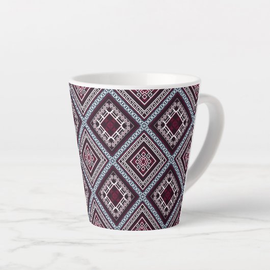 Ornament Pattern Latte Mok (Rechterhoek)