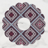 Ornament Pattern Wijnglaslabel (Achterkant)