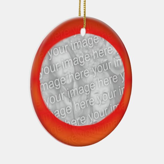 Ornament - Personaliseer rode bal (achter) (Rechts)