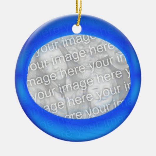 Ornament - Persoonlijke blauwe bal (Voorkant)