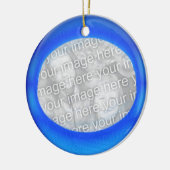 Ornament - Persoonlijke blauwe bal (Links)