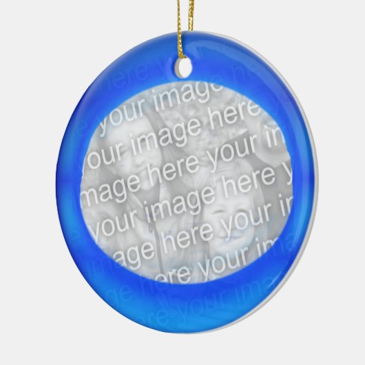 Ornament - Persoonlijke blauwe bal (Links)