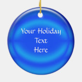 Ornament - Persoonlijke blauwe bal (Achterkant)