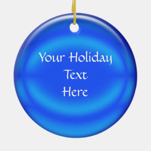 Ornament - Persoonlijke blauwe bal (Achterkant)