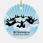 Ornament Persoonlijke Sky Diving Free Herfst (Achterkant)
